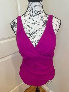 Ralph Lauren Size 14 One piece Swimsuit Berry Color